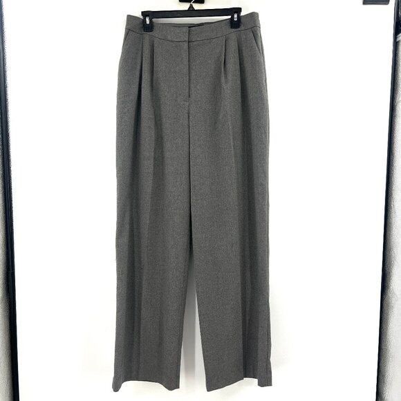 Express Gray Knit Wide Leg Dress Pants Women's 10 R - Picture 1 of 7